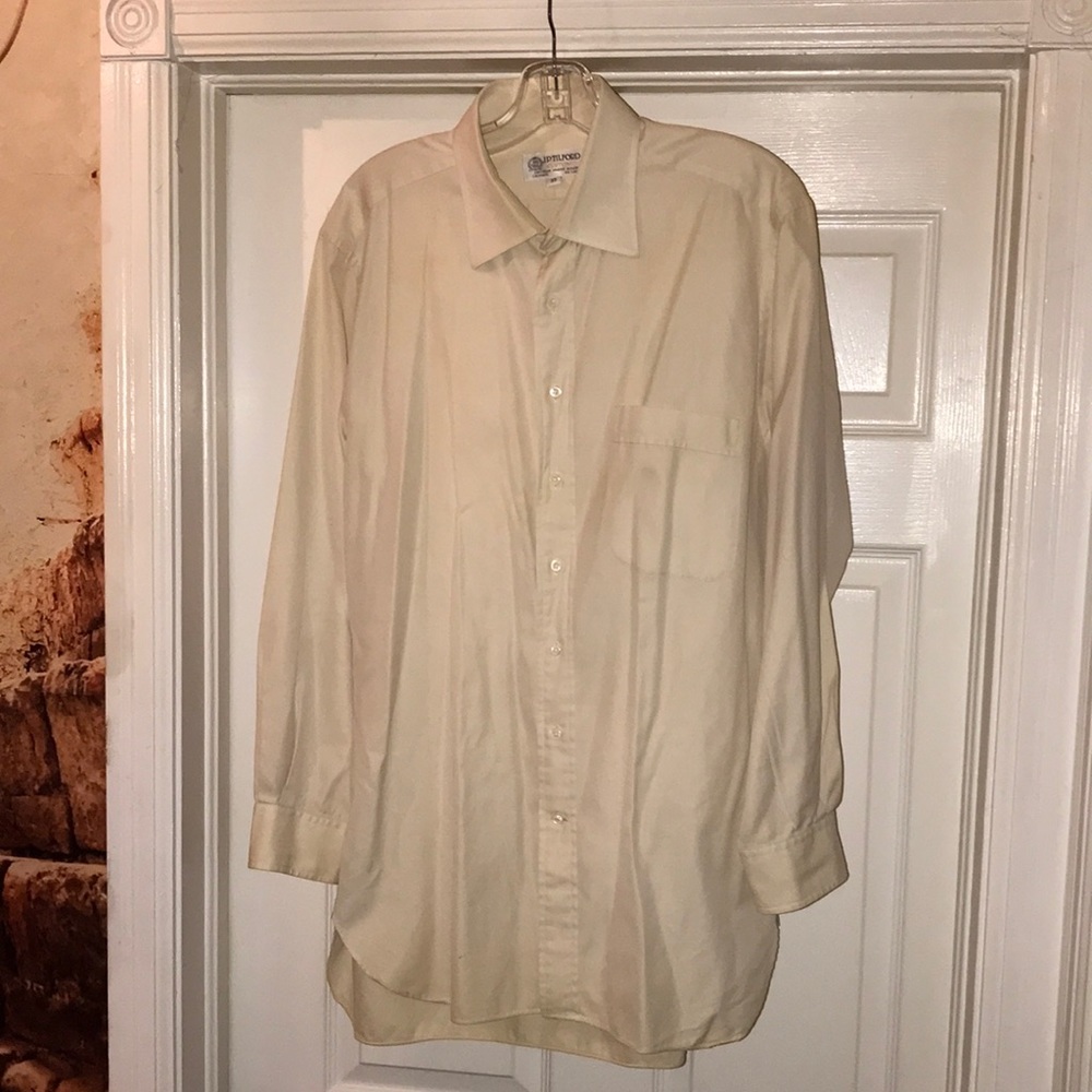 Vintage J.P. Tilford for Harry Rosen Men’s Dress Shirt Cream Size 16